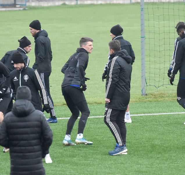 Fotbalisté SK Sigma hrají proti Trnavě