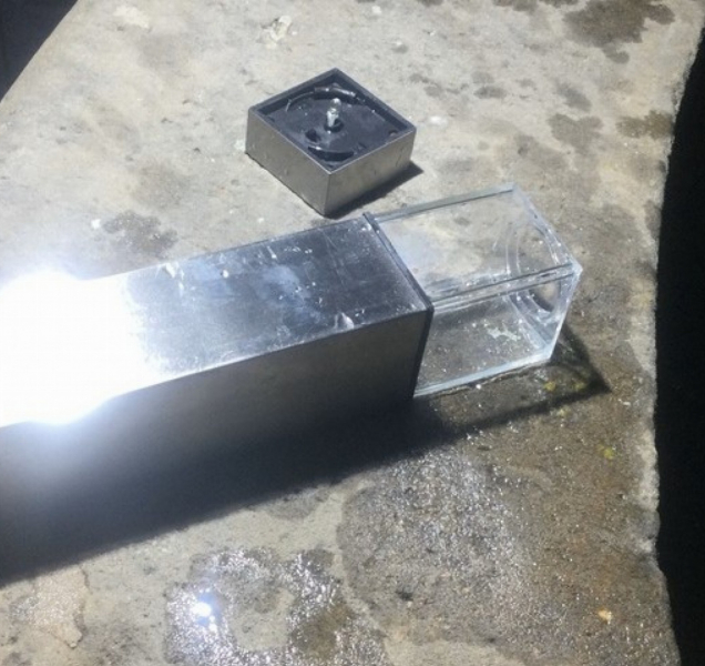 Caesarova kašna v Olomouci získala na pár chvil nové osvětlení