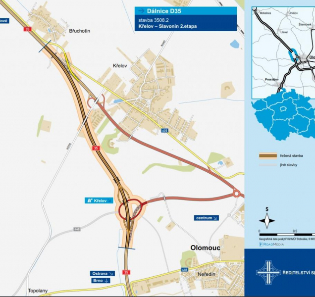 Začaly přípravy na druhou etapu západního obchvatu Olomouce