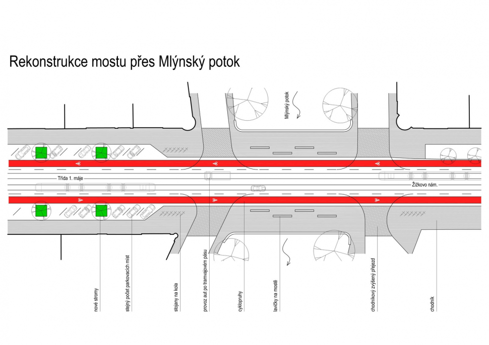 Cyklopruhy na novém mostě na Masarykově třídě ještě mají naději